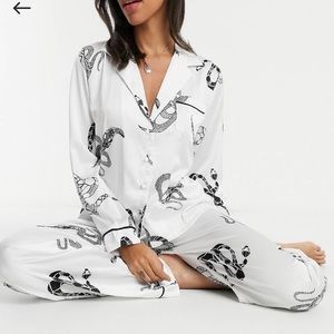 ASOS satin snake pajamas